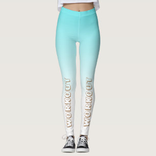 Legging Escreva seu texto l Gradiente moderno azul e branc