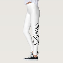 Legging escrita em preto e branco - letra LOVE |