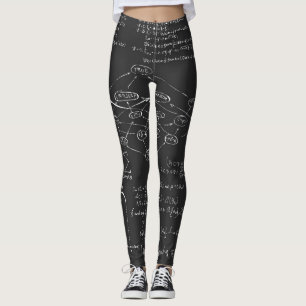 Legging escrivores brancos e pretos da matemática