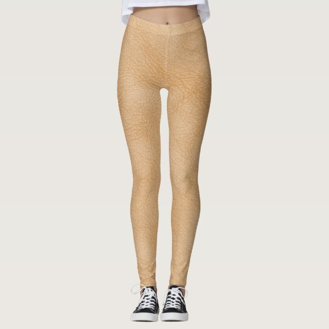 Legging Escuro claro, fundo de textura de couro. (Frente)