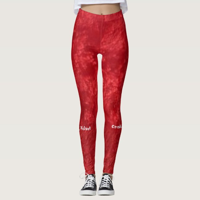 Legging Esmagando Leggins de veludo (Frente)
