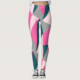 Legging Esmeralda verde-esmeralda geométrica elegante