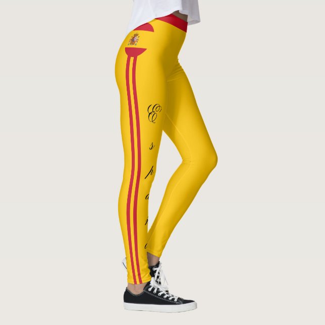 Legging Espanha e bandeira espanhola moda, fãs de viagem/e (Direita)