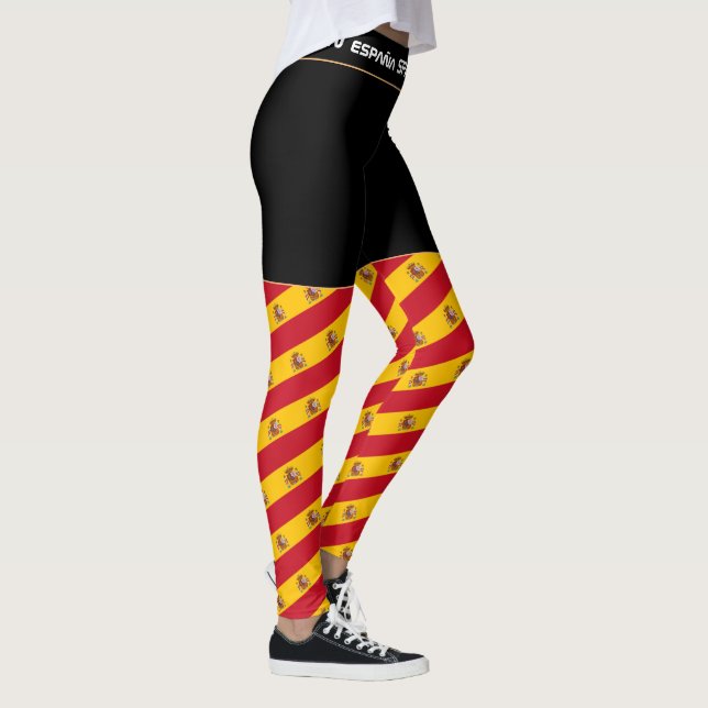 Legging Espanha e bandeira espanhola, moda, viagem/fã espo (Direita)