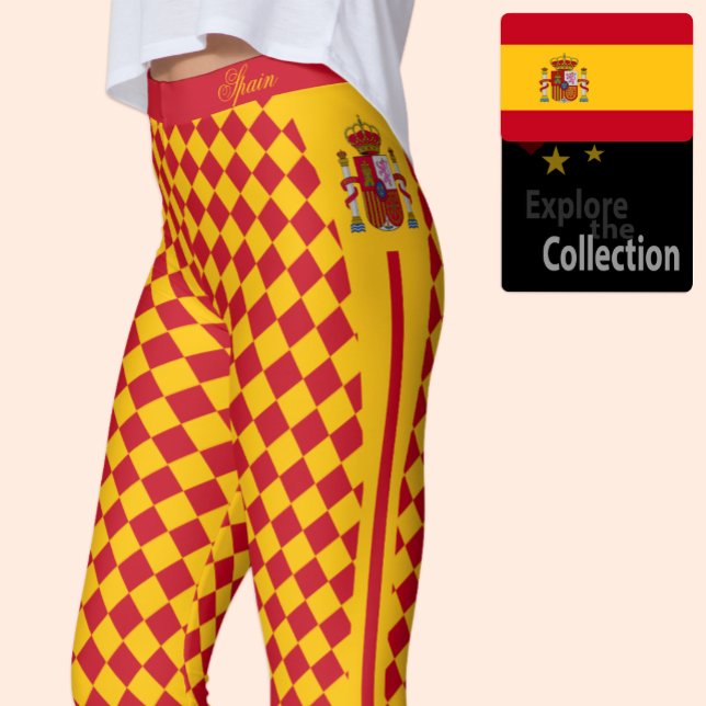 Legging Espanhas, moda, bandeira espanhola (Criador carregado)