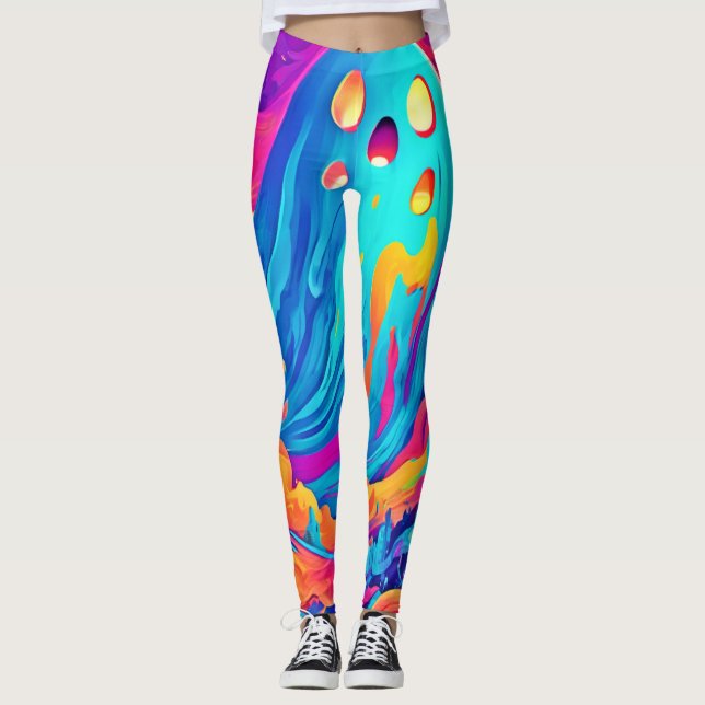 Legging Espectral Ghost Halloween Art (Frente)