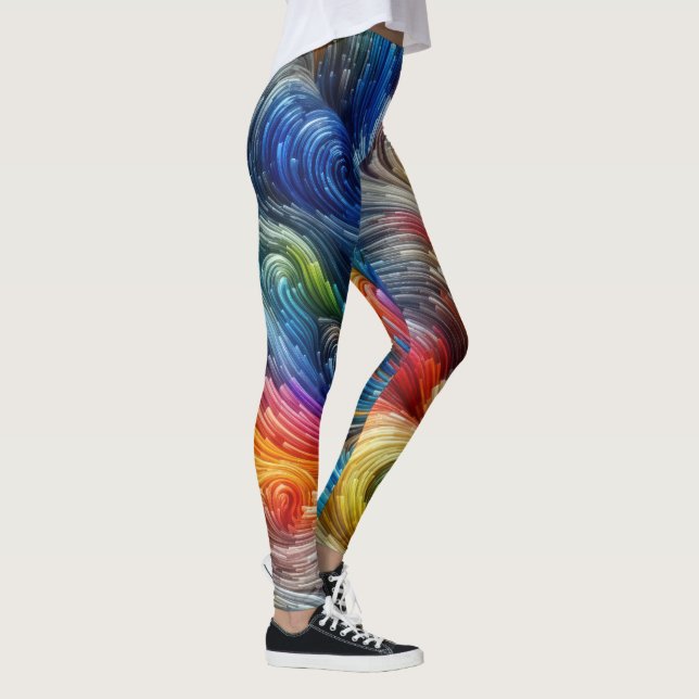 Legging Espectro de oscilação de Abstrato de Contemporâneo (Direita)