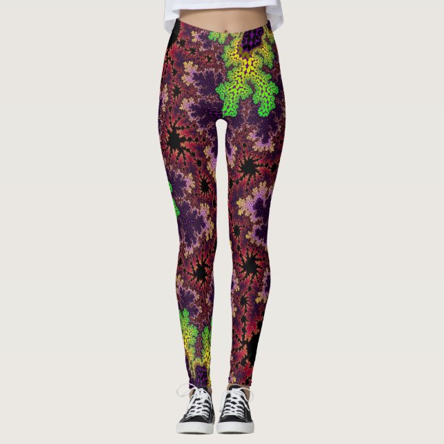 Legging Espectro Verde e Roxo (Frente)