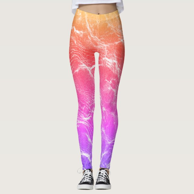 Legging Espectro Vibrante: Novo Estilo de Moda Multicolori (Frente)