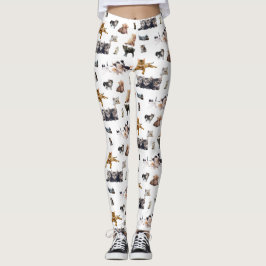 Legging Espelho bonito com fotografias de gatos e gatinhos