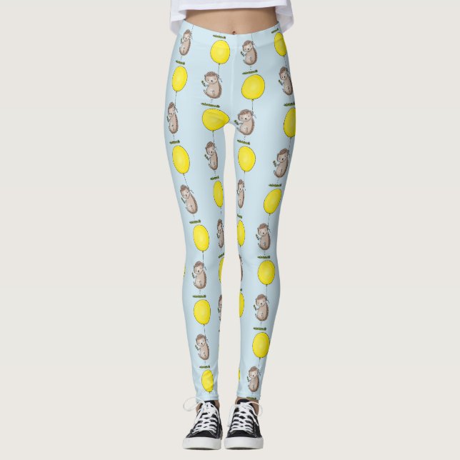 Legging Espelho de ouriço e desenho de balão (Frente)