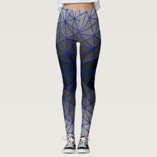 Legging Espelho de vidro retido 03.Cinzas.Linha azul BG