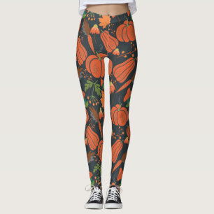 Legging Espelho sem costura de abóbora vermelha e cenouras