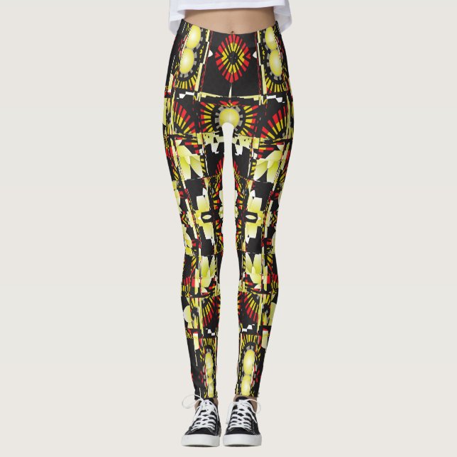 Legging Espelhos in a box de flores de Design (Frente)