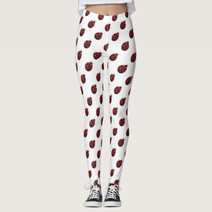 Legging Espelhos vermelhos brilhantes Padrão Ladybug em br