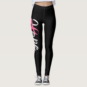 Legging ESPERANÇA cor-de-rosa da consciência da fita do