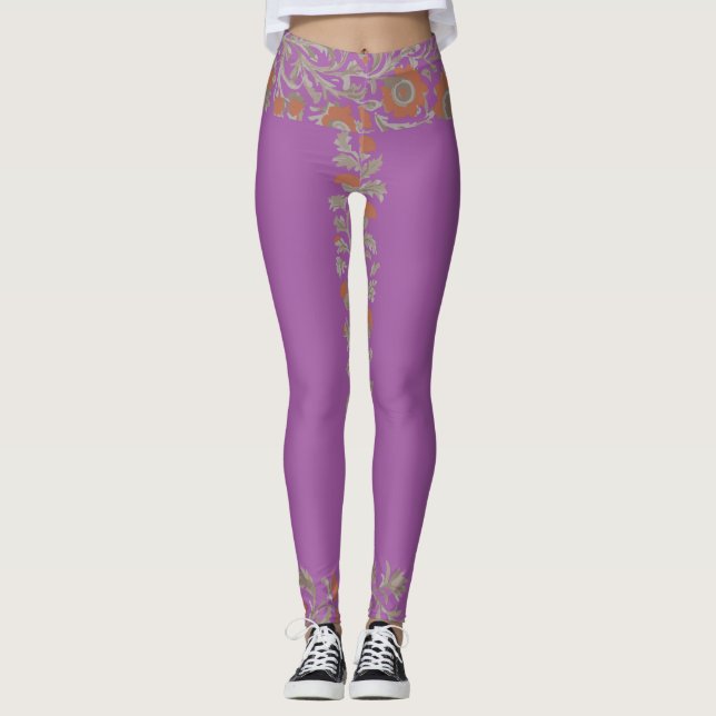 Legging Espessura roxa e Na moda (Frente)