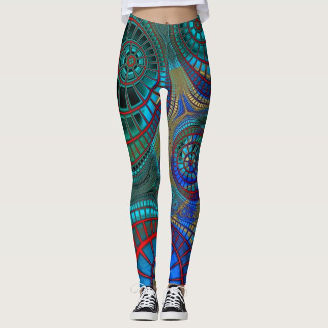 Legging Espirais Trippy Coloridos (Frente)