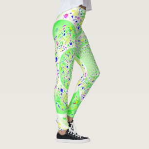 Legging Espiral Abstrato Verde