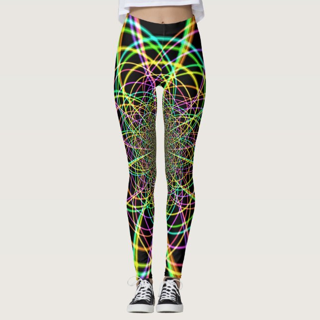 Legging Espiral Arco-Íris Louco (Frente)
