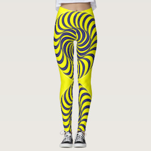 Legging Espiral azul e amarela
