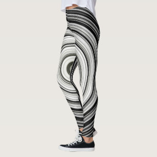 Legging Espiral branca e negra