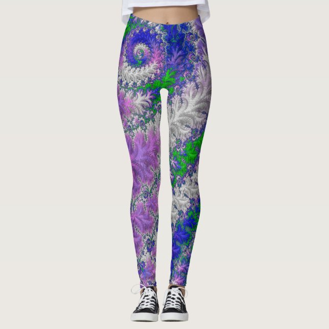 Legging Espiral Fractal, Fractal, Fractal, Colorida Colori (Frente)