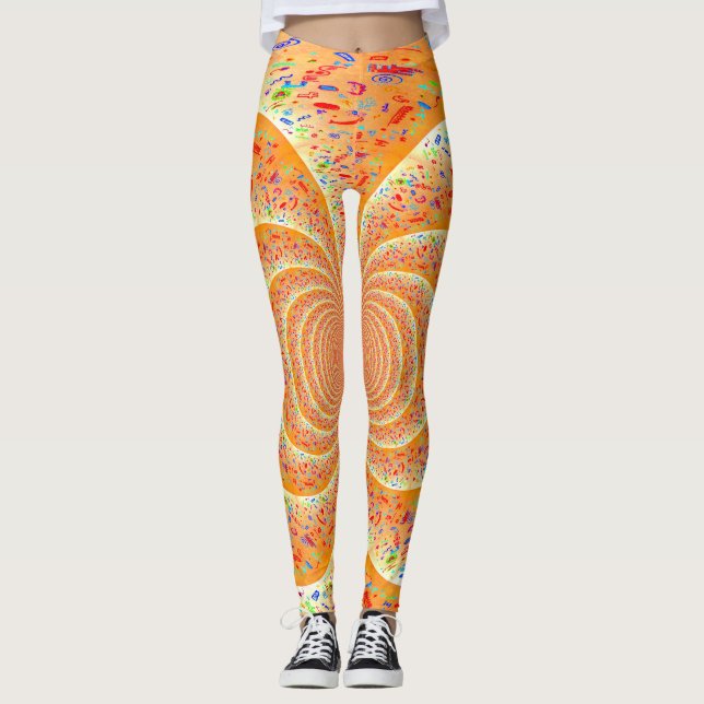 Legging Espiral Laranja (Frente)