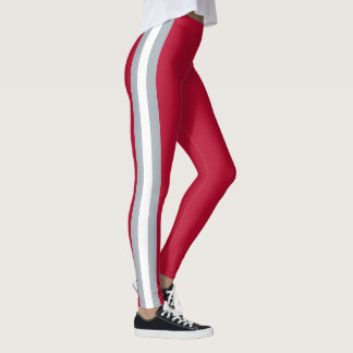 Legging Espírito de Equipe de Ohio em Escarlate com Cinza