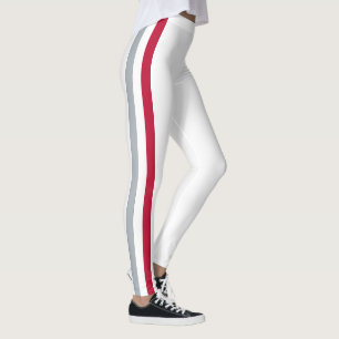 Legging Espírito de Equipe de Ohio, Escarlate, Branco e Pr