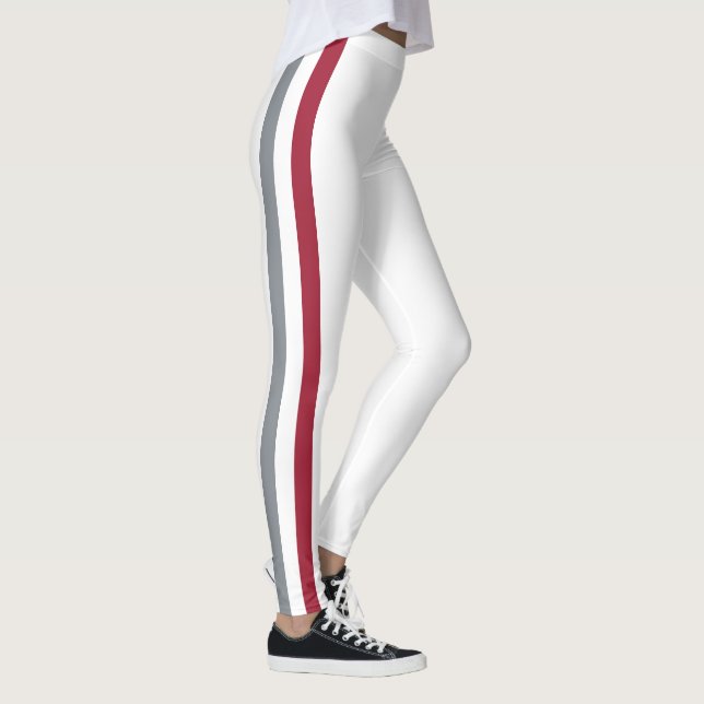 Legging Espírito de Equipe do Alabama, Carmesim, Cinza e B (Direita)