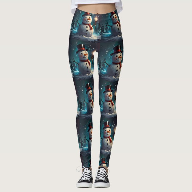 Legging Espírito de Natal feliz (Frente)