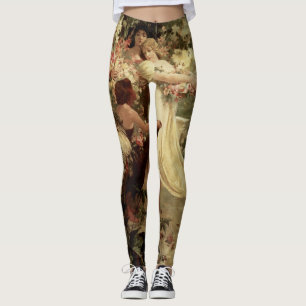 Legging Espírito De Primavera por Alphonse Mucha