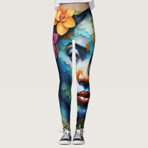Legging Espírito Orquídeo "Yarumi" - Mulheres Na Amazônia