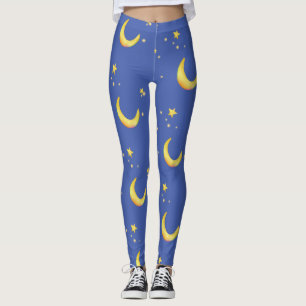 Legging Espírito personalizável das estrelas da lua cresce