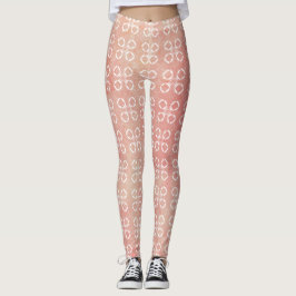 Legging Esponja rosa e pernas dos círculos