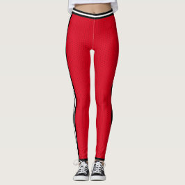 Legging Esportes De Varsidade Vermelha, De Basquete