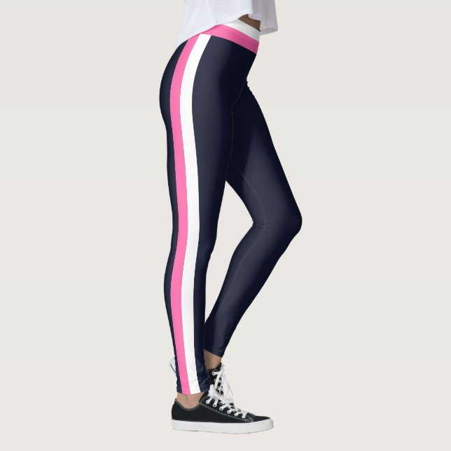 Legging Esportes modernos azuis-escuros e azuis com tiras  (Direita)