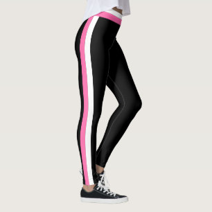 Legging Esportes modernos negros e rosados