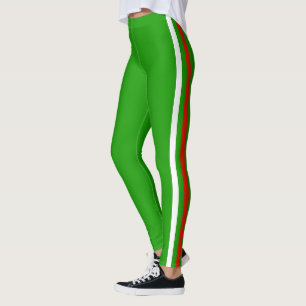 Legging Esportes Verdes e Vermelhos