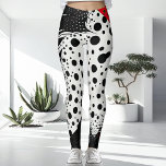 Legging Esposas Brancas Negras e Vermelhas Negras<br><div class="desc">Arrume o mundo com essas leggings modernas na moda do Shy Shy Panda. Seu único design abstrato branco, vermelho e preto é intricadamente tecelado em um padrão moderno e moderno. Oferecendo um estilo casual de olhar, essas leggings têm um padrão único e moderno, com um corte moderno no tornozelo para...</div>