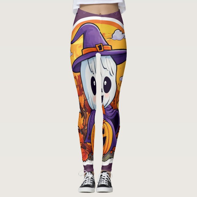 Legging Esqueleto de Cartoon de Alta Qualidade (Frente)