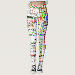Legging Esquema elétrico colorido