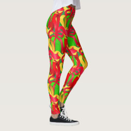Legging Estação de Férias de Abstrato do Wrap de Presente 