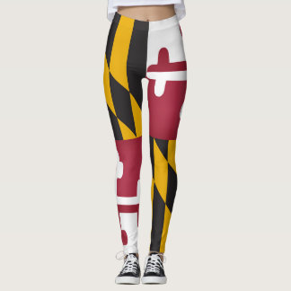Legging Estado Legal Da Moda De Bandeira De Maryland