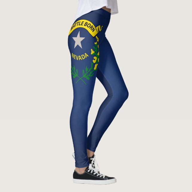 Legging Estado Legal Da Moda De Bandeira De Nevada (Direita)