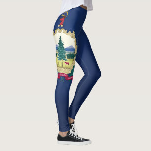 Legging Estado Legal De Bandeira De Vermont