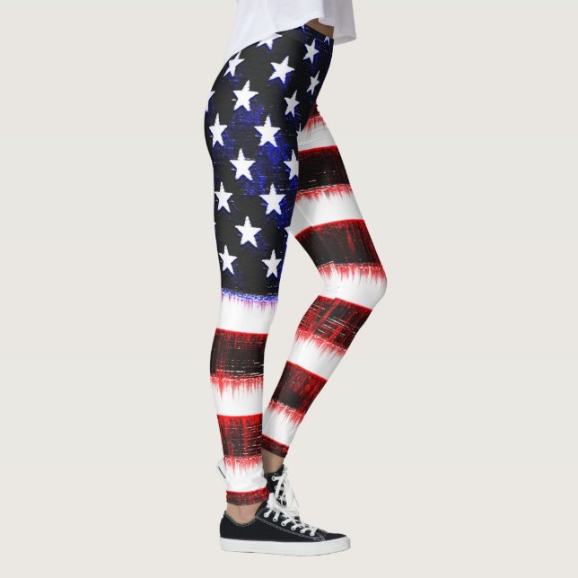 Legging Estados Unidos Americanos - bandeira dos EUA, garo (Direita)