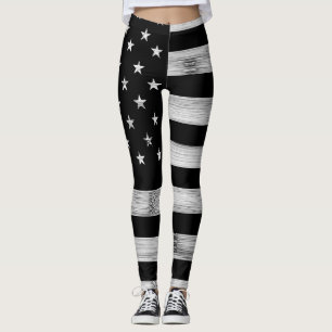 Legging Estados Unidos bandeira Madeira Rústica Madeira Ne
