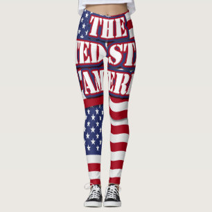 Legging Estados Unidos Da América Com Bandeira
